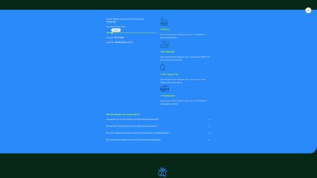 CO2 savings through the Studio Leeflang website Image showing the CO2 savings through Studio Leeflang's website.